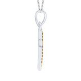 10K White Gold~Brown Diamond