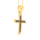 10K Yellow Gold~Brown Diamond