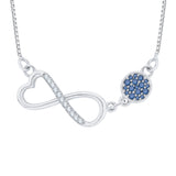 10K White Gold~Blue and White Diamond