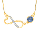 10K Yellow Gold~Blue and White Diamond