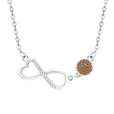 10K White Gold~Brown and White Diamond
