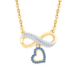 10K Yellow Gold~Blue and White Diamond