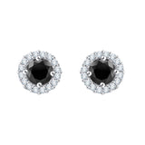 14K White Gold~Black and White Diamond, 10K White Gold~Black and White Diamond