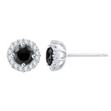 14K White Gold~Black and White Diamond, 10K White Gold~Black and White Diamond