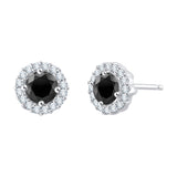 14K White Gold~Black and White Diamond, 10K White Gold~Black and White Diamond