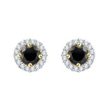 14K Yellow Gold~Black and White Diamond, 10K Yellow Gold~Black and White Diamond