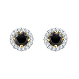 14K Yellow Gold~Black and White Diamond, 10K Yellow Gold~Black and White Diamond