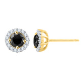 14K Yellow Gold~Black and White Diamond, 10K Yellow Gold~Black and White Diamond