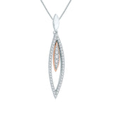 10K White Gold, 10K White and Rose Gold