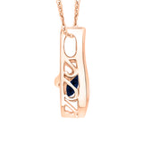 10K Rose Gold~Blue Sapphire