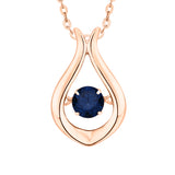 10K Rose Gold~Blue Sapphire
