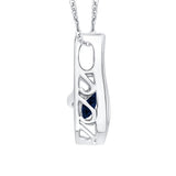 10K White Gold~Blue Sapphire