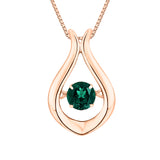 10K Rose Gold~Emerald