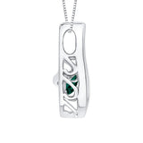 10K White Gold~Emerald