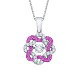14K White Gold~Pink Sapphire