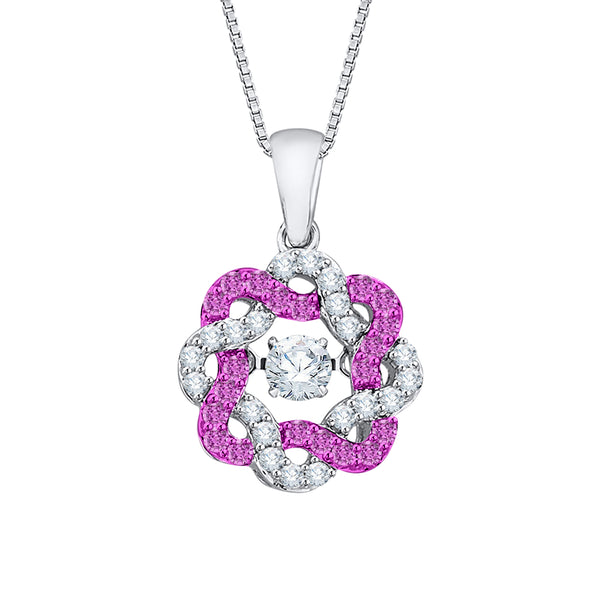14K White Gold~Pink Sapphire