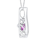 10K White Gold~Pink Sapphire