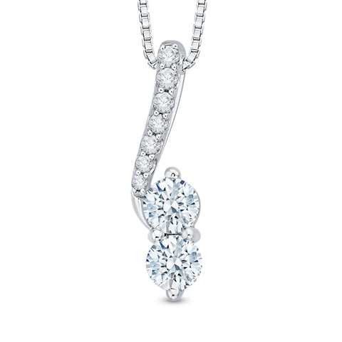 KATARINA Diamond Fashion Pendant Necklace (1/3 cttw)