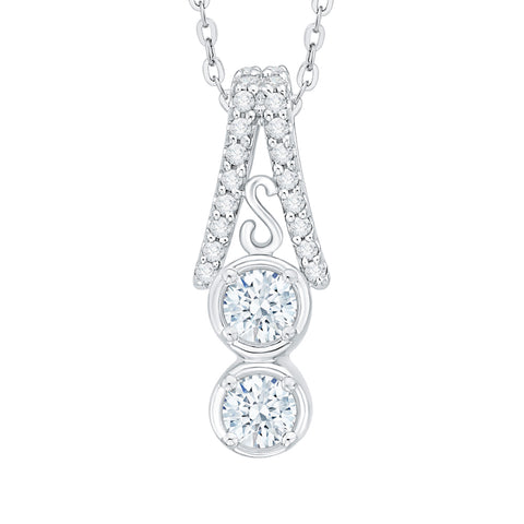 KATARINA Diamond Fashion Pendant Necklace (1/2 cttw)