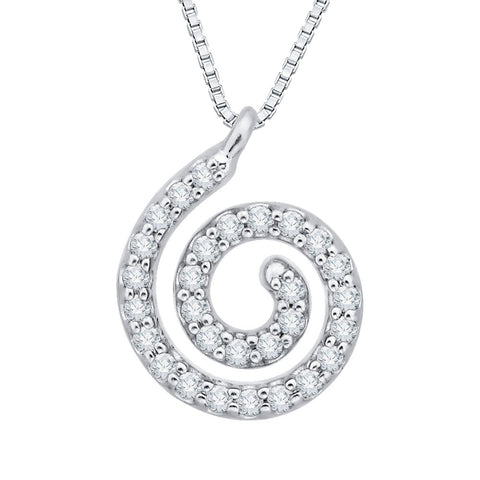 KATARINA Diamond Fashion Pendant Necklace (1/10 cttw)