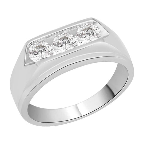 KATARINA Channel Set 3 Diamond Men's Ring (1 cttw GH, I2)