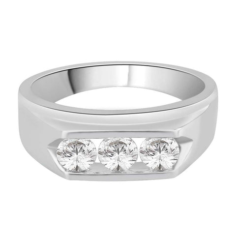 KATARINA Channel Set 3 Diamond Men's Ring (1 cttw GH, I2)