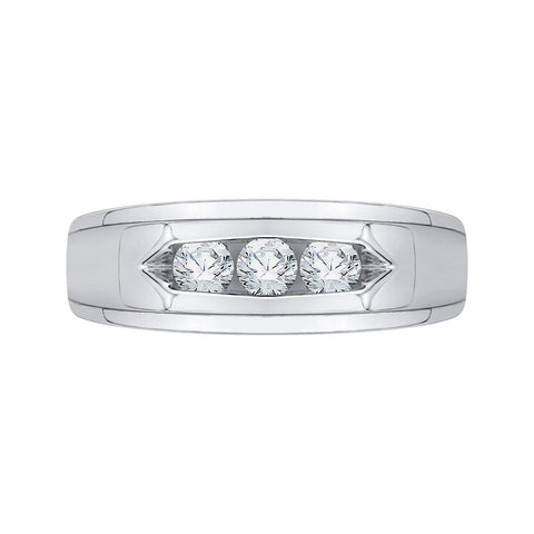 KATARINA Channel Set 3 Diamond Men's Ring (1/2 cttw GH, I2)
