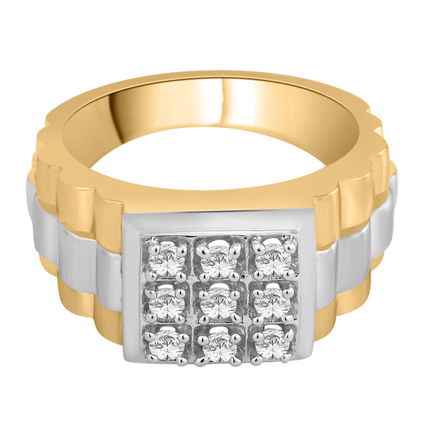 14K White and Yellow Gold