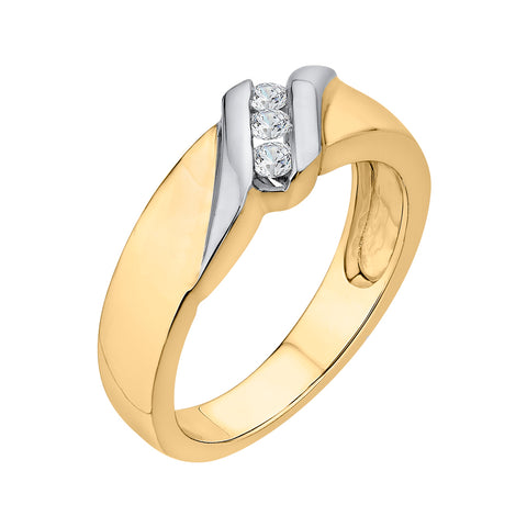 KATARINA 3 Diamond Men's Wedding Band (1/4 cttw GH, I2)
