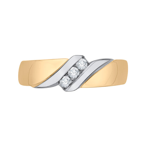 KATARINA 3 Diamond Men's Wedding Band (1/4 cttw GH, I2)