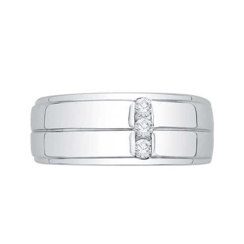 KATARINA Channel Set 3 Diamond Men's Ring (1/6 cttw GH, I2)