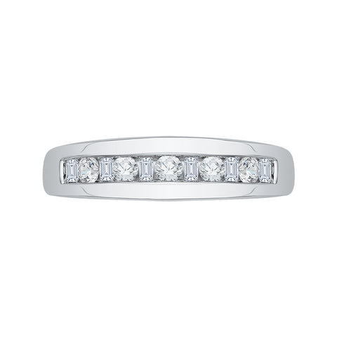 KATARINA Round and Baguette Cut Diamond Men's Wedding Band (1/2 cttw GH, I2)