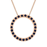 10K Rose Gold~Blue Sapphire