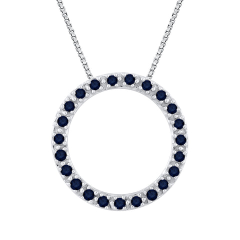 KATARINA Diamond Circle Pendant Necklace (1/5 cttw)
