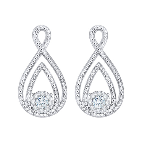 KATARINA Round Brilliant Cut Diamond Fashion Earrings (1/3 cttw IJ, I1)