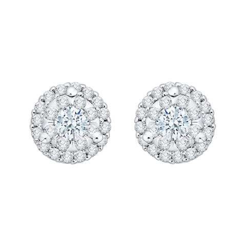 KATARINA Round Brilliant Cut Diamond Fashion Earrings (3/8 cttw IJ, I1)