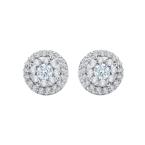 KATARINA Round Brilliant Cut Diamond Fashion Earrings (3/4 cttw IJ, I1)