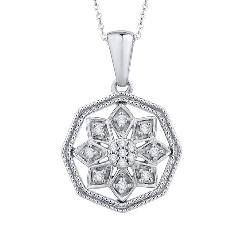 KATARINA Diamond Fashion Pendant Necklace (1/10 cttw)