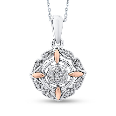 KATARINA Diamond Fashion Pendant Necklace (1/20 cttw)