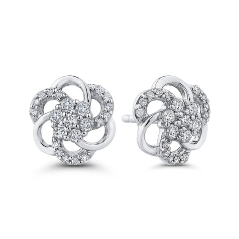 KATARINA Diamond Floral Cluster Earrings (1/3 cttw)