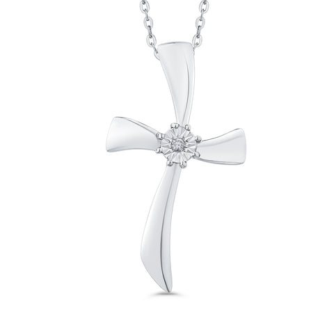 KATARINA Diamond Accent Cross Pendant Necklace