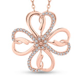 KATARINA Diamond Floral Cluster Pendant Necklace (1/3 cttw)