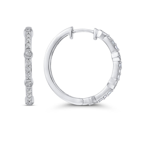 KATARINA Diamond Hoop Earrings (1/4 cttw)