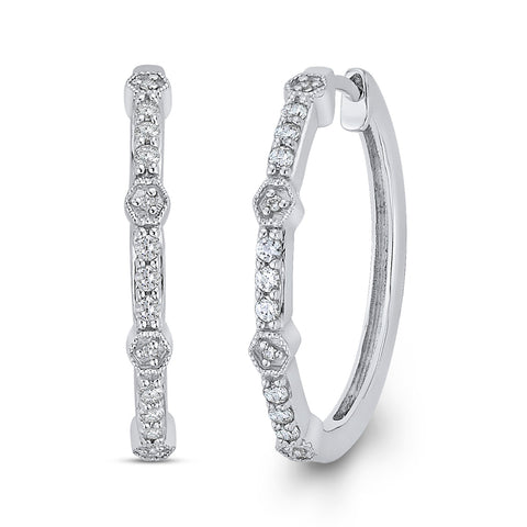 KATARINA Diamond Hoop Earrings (1/4 cttw)