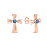 10K Rose Gold~Blue Diamond