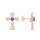 10K Rose Gold~Blue Diamond