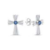 10K White Gold~Blue Diamond