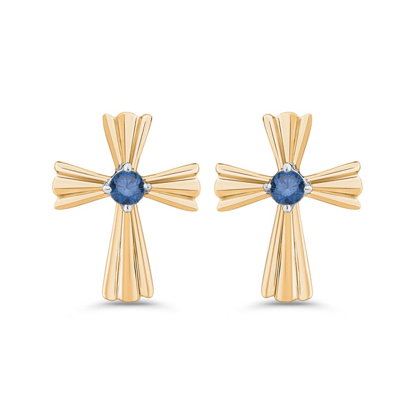 10K Yellow Gold~Blue Diamond