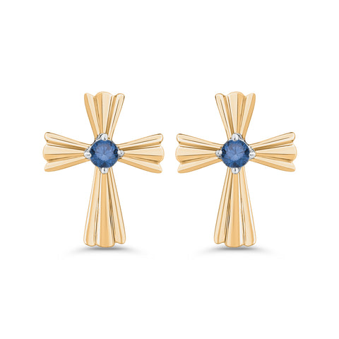 KATARINA Diamond Cross Earrings (1/10 cttw)