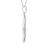 10K White and Yellow Gold~Brown and White Diamond